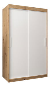 Šatní skříň 120 cm Toki (Dub artisan + Bílá matná)