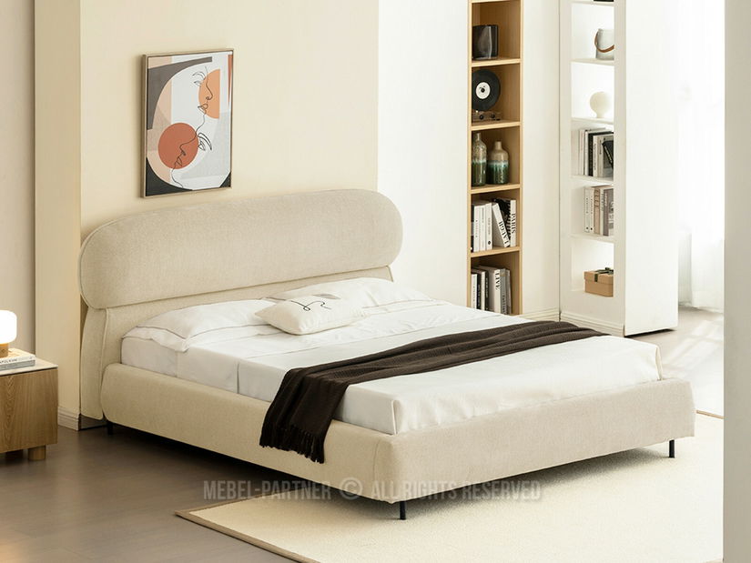 Manželská postel 160 cm Asesora 160 (béžová + černá)