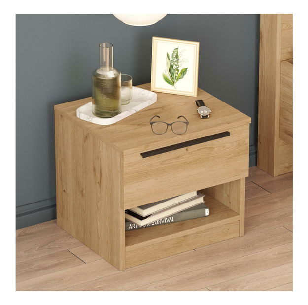 Noční stolek Lomboretta 3 (ořech + černá)