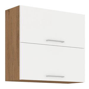 Horní kuchyňská skříňka Bronte 80 GU-72 2F (dub lancelot + bílý lesk)