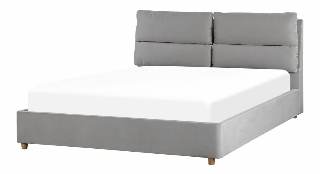 Manželská postel 160 cm Batil (šedá) (s roštem) (s úl. prostorem)