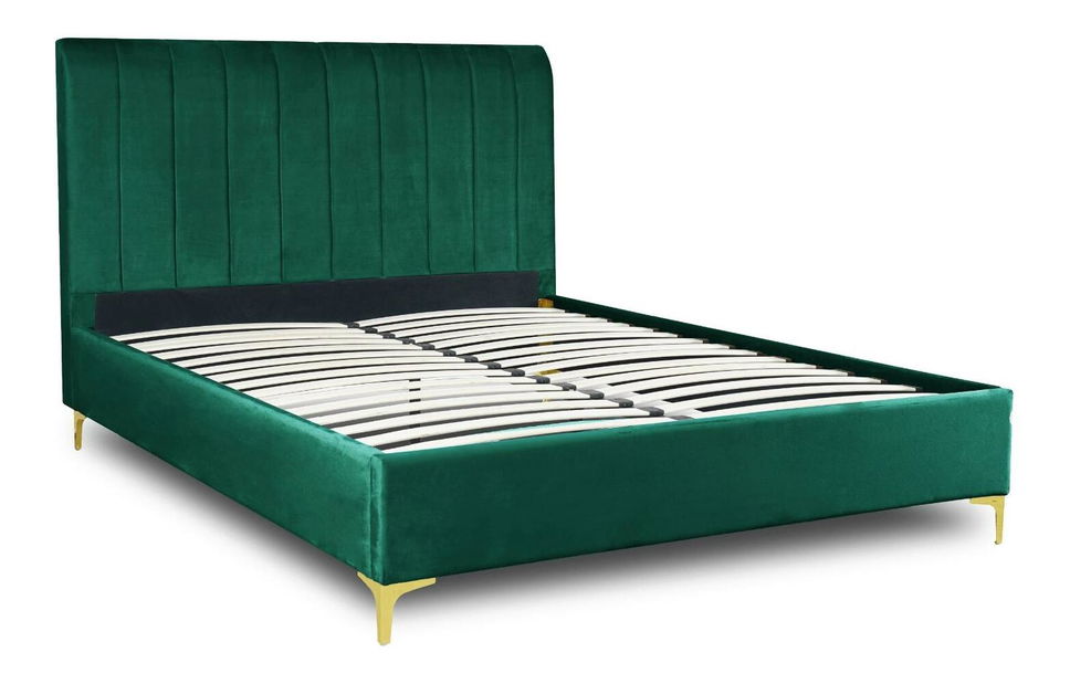 Manželská postel 160 cm Malasia (zelená) (s roštem)