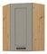Horní rohová kuchyňská skříňka Lucid 58 x 58 GN 90 1F (dub artisan + claygrey)