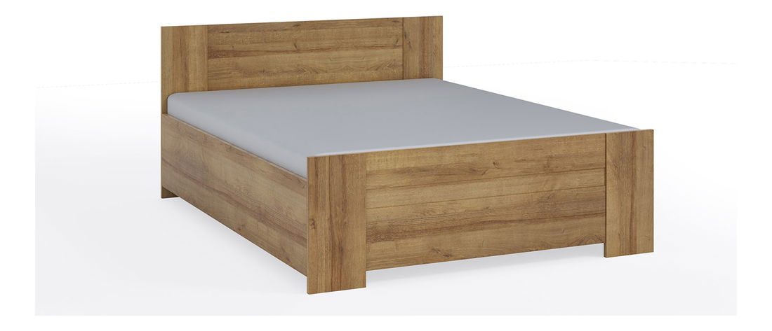 Manželská postel 160 cm Bonaparte P (dub zlatý) (s roštem)
