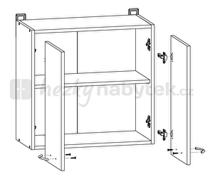 Horní kuchyňská skříňka BRW Junona line G2D/60/57 (Dub sonoma)