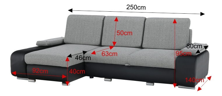 Rohová sedací souprava Lea (L)