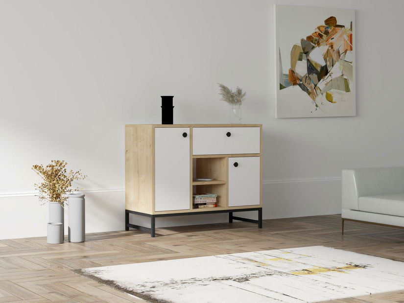 Skříňka Sunalo 1 (bílá + černá)