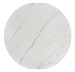 Jídelní stůl Regino (bílý mramor + stříbrná) (pro 4 osoby)