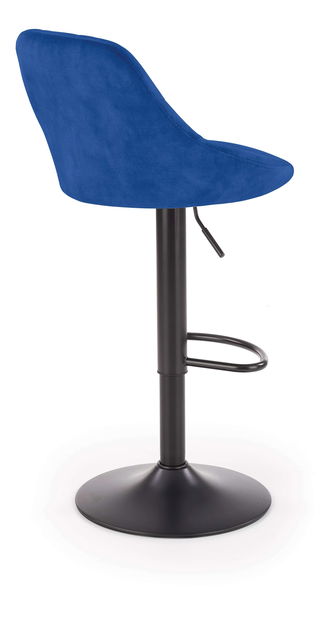 Barová židle Henrietta (tmavě modrá + černá)