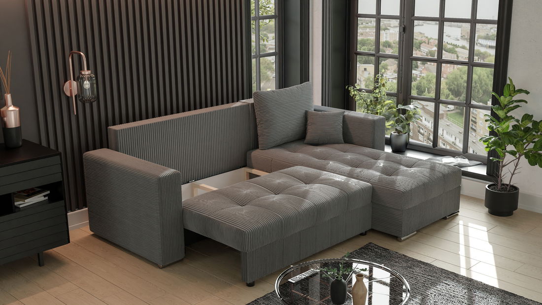 Rohová sedačka Josie (P) (šedá)