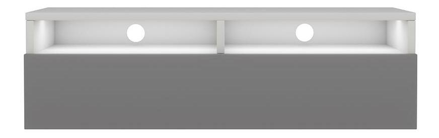 TV skříňka/stolek Redcan 100 (s osvětlením) (bílá + šedá)