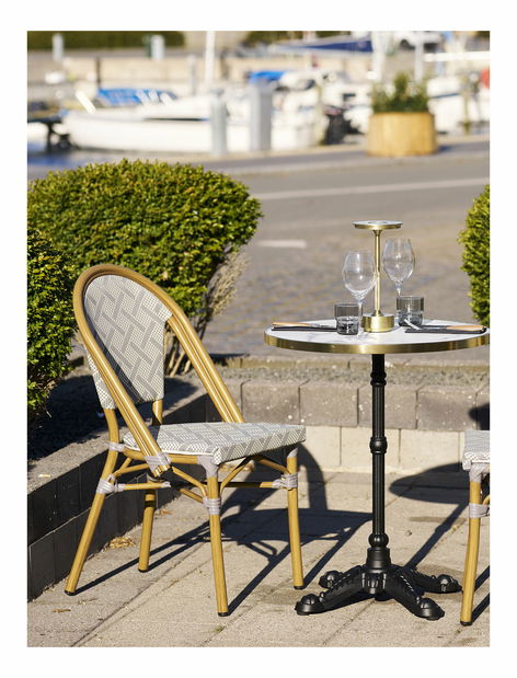 Zahradní židle Lazulia (bílá + šedá)