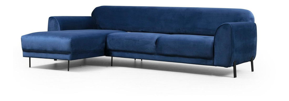 Rohová sedačka Imagetta (L) (námořnická modrá + černá)