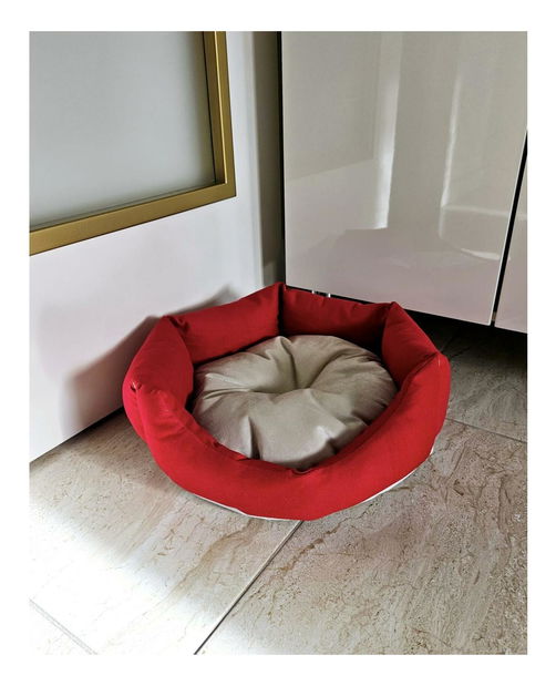 Závěsný pelíšek pro kočky Tikuke (červená + krémová)