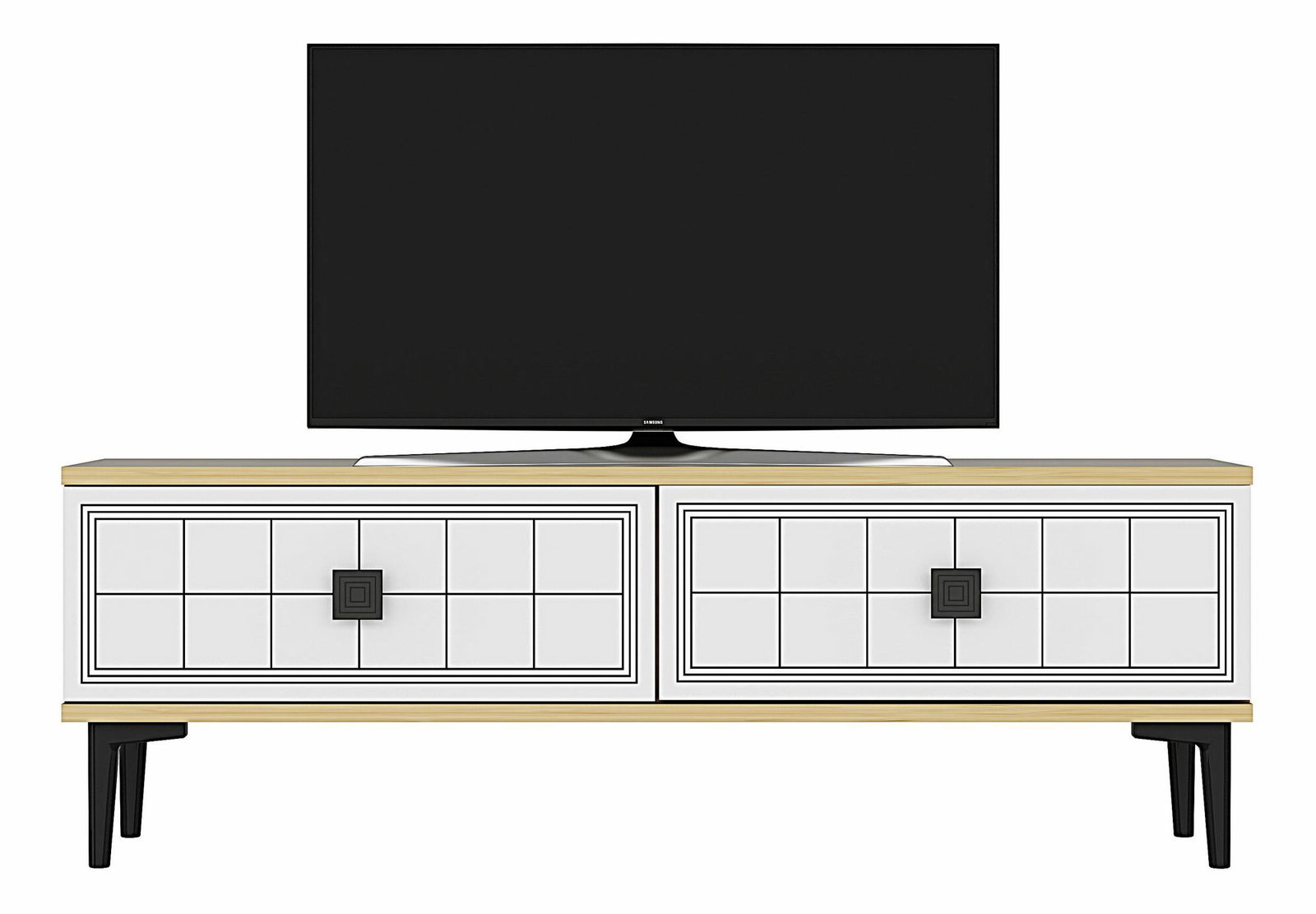 TV stolek/skříňka Yutta (dub + bílá)