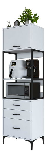 Policová skříň Jenaretta 135 (bílá)