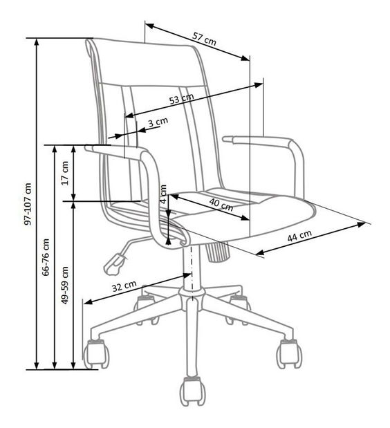 Kancelářská židle Porsche 2 (bílá)