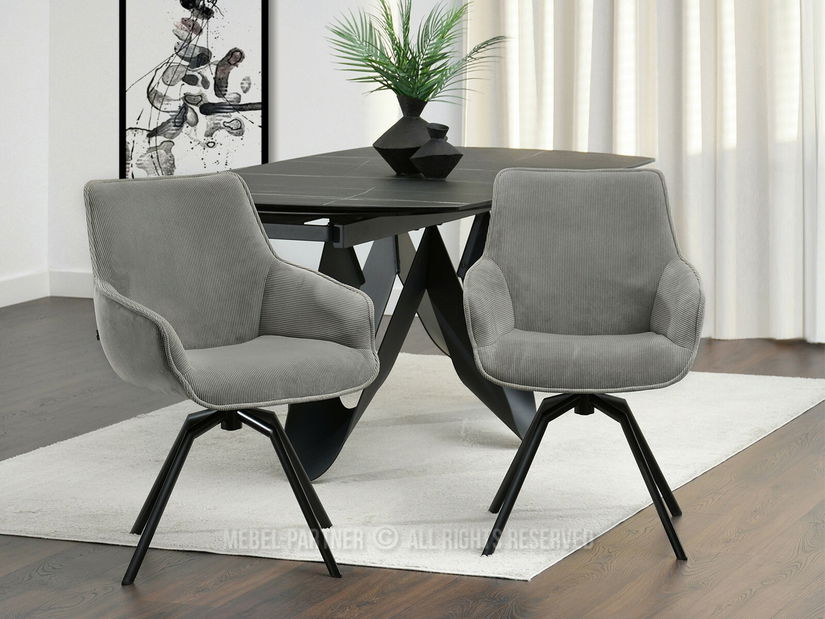 Židle Liam (šedá + černá)