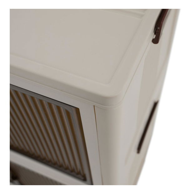 Skříňka Pillia 1 (bílá + hnědá)