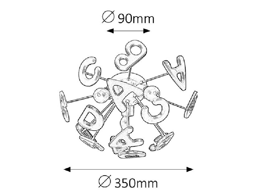 Dekorativní svítidlo Abc 4608 (vícebarevné)