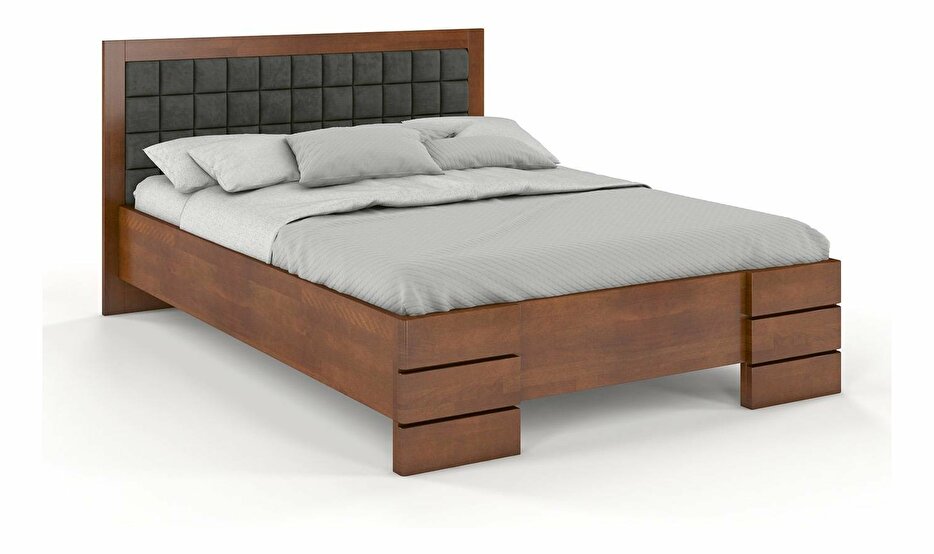 Manželská postel 160 cm Naturlig Storhamar High (buk)