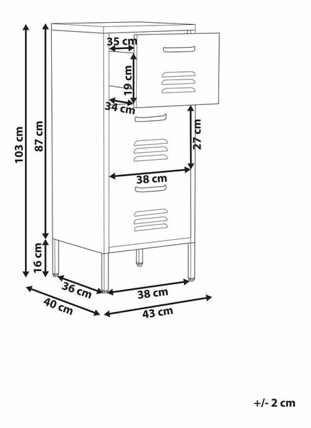 Komoda Wilber (broskvová)