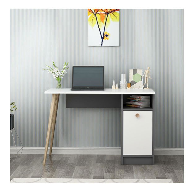 PC stolek Muduti (bílá + antracit)