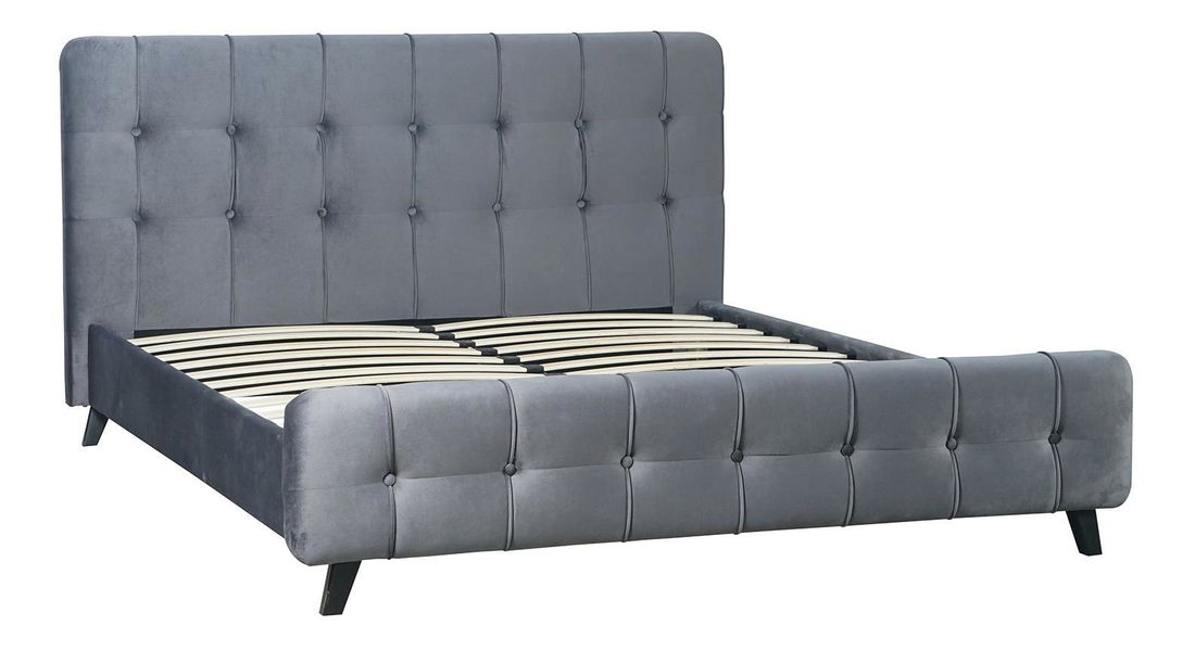 Manželská postel 160 cm Luchan (šedá) (s roštem)