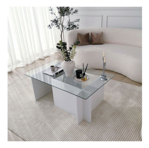 Konferenční stolek Elizei (bílá) *bazar