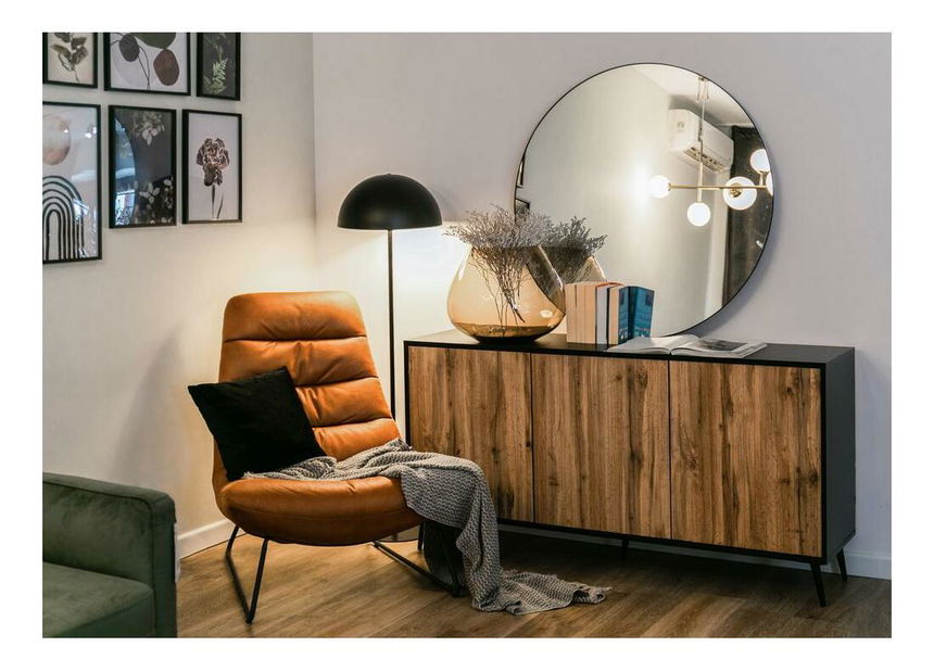 Skříňka Biel B2 (černá + dub wotan) *výprodej