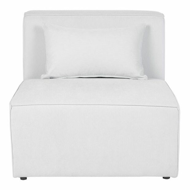 Rohová sedací souprava s taburetkou Lemia (bílá) (L)