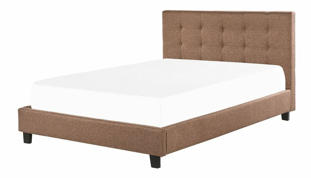 Manželská postel 180 cm Rhiannon (hnědá) (s roštem)