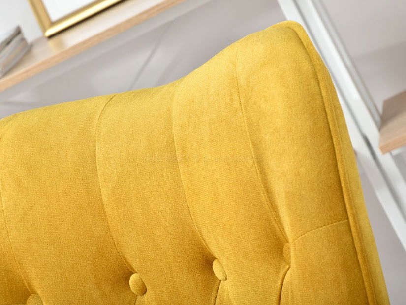 Křeslo Truni (žlutá + chromová)