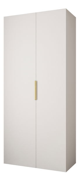 Šatní skříň 110 cm Carmela 50-4 (bílá + zlatá)