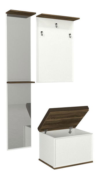 Předsíňová sestava Bulavo 1 (hnědá + bílá)