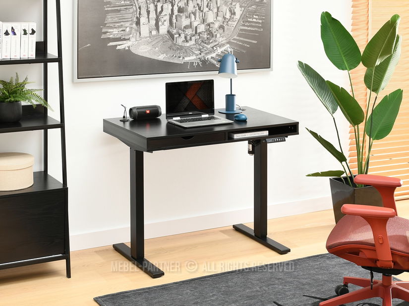 PC stolek Osto 100 (černé dřevo + černá)