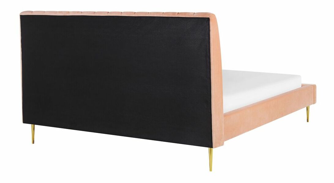 Manželská postel 180 cm MASALA (s roštem) (růžová)