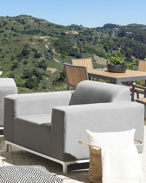  Set 2 ks zahradních křesel Roper (šedá + bílá)