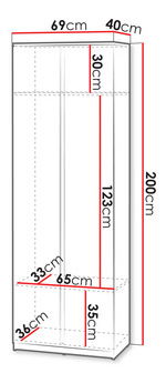 Šatní skříň 2D Semplo SM 01 (alpská bílá)
