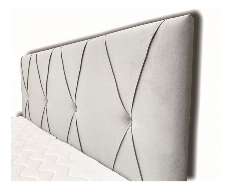 Manželská postel 180 cm Klissa (světle šedá) (s pruzinovou matrací) (bez roštu)