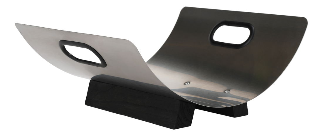 Koš na dřevo Vivien (stříbrná + šedá)