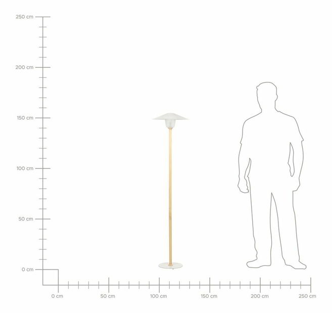 Stojanová lampa Mopza (světlé dřevo)