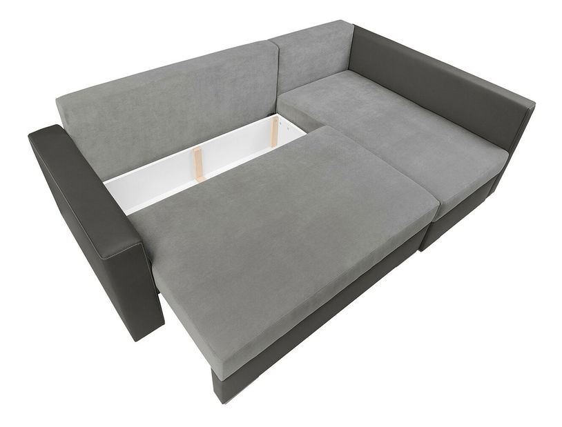 Rohová sedací souprava BRW Kris Lux 3DL URC (šedá + černá) (P)