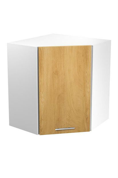 Horní kuchyňská skříňka Verlene (přírodní dřevo + bílá)