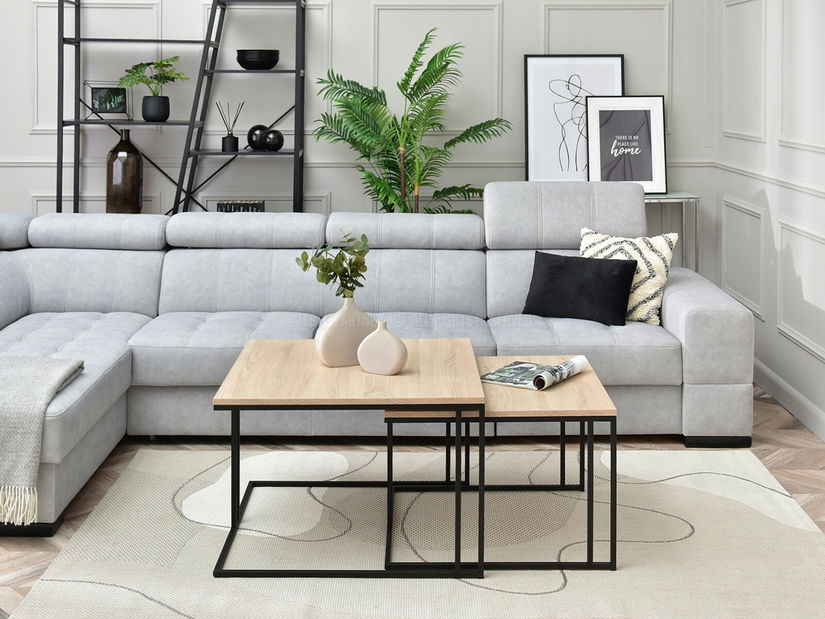 Set 2 konferenčních stolků Destapamos (černá)