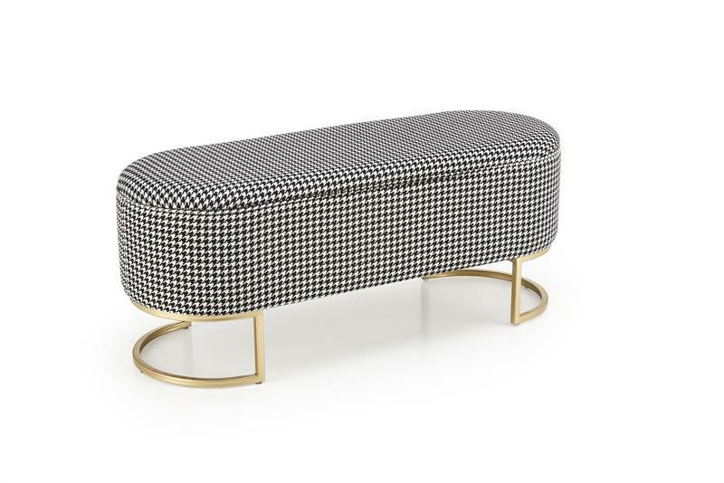 Taburetka Hannah (bílá + černá + zlatá)