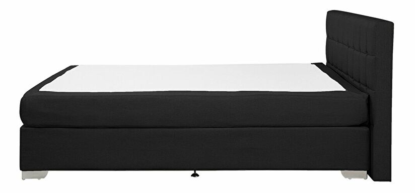 Manželská postel Boxspring 180 cm ADIR (s matracemi) (černá)