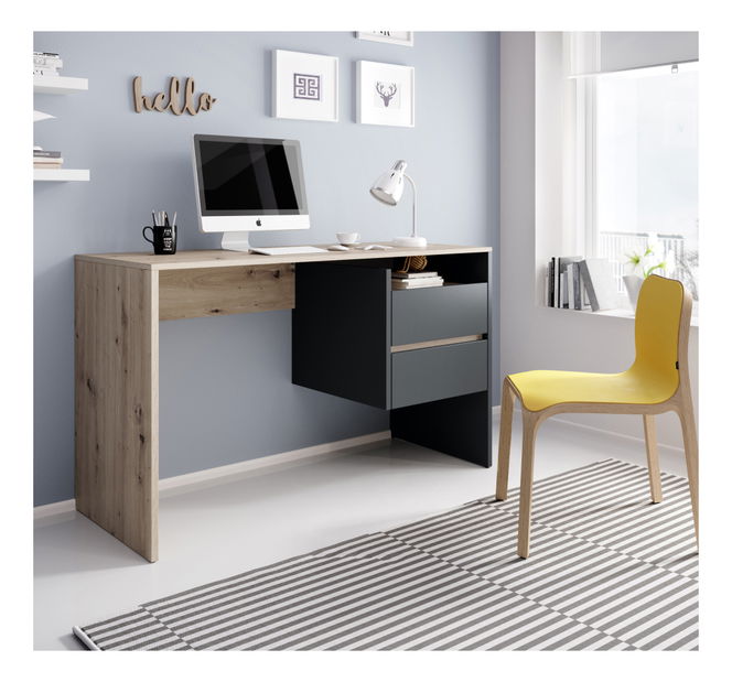 PC stolek Tolneo (dub artisan + grafit)