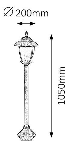 Venkovní svítidlo Madrid 8480 (antická zlatá + rýžové kamenné sklo)