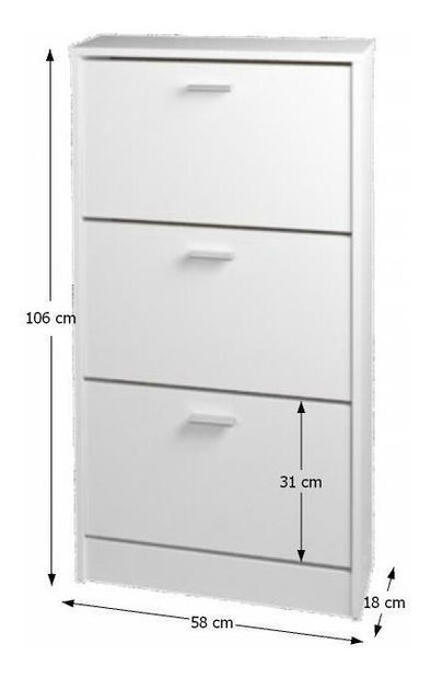 Botník (skříňka na boty) Rahvas 13 bílá